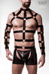 Grey Velvet Mens Harness Set | Angel Clothing