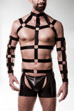Grey Velvet Mens Harness Set | Angel Clothing