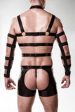 Grey Velvet Mens Harness Set | Angel Clothing