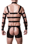 Grey Velvet Mens Harness Set | Angel Clothing