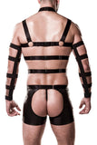 Grey Velvet Mens Harness Set | Angel Clothing