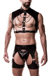 Grey Velvet Mens Erotic Set | Angel Clothing