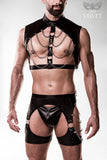 Grey Velvet Mens Erotic Set | Angel Clothing