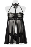 Grey Velvet Negligee | Angel Clothing