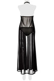 Grey Velvet Negligee (L/XL, 2XL/3XL) | Angel Clothing