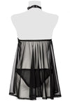 Grey Velvet Negligee | Angel Clothing
