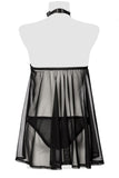 Grey Velvet Negligee | Angel Clothing
