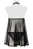Grey Velvet Negligee (S/M, L/XL) | Angel Clothing