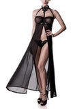 Grey Velvet Negligee (L/XL, 2XL/3XL) | Angel Clothing