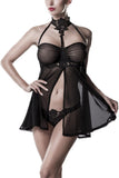 Grey Velvet Negligee (S/M, L/XL) | Angel Clothing