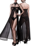 Grey Velvet Negligee (L/XL, 2XL/3XL) | Angel Clothing