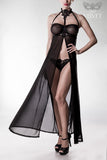 Grey Velvet Negligee (L/XL, 2XL/3XL) | Angel Clothing