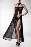Grey Velvet Negligee (L/XL, 2XL/3XL) | Angel Clothing