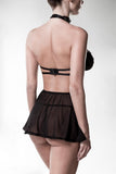 Grey Velvet Lingerie Set with Skirt (L/XL, 2XL/3XL) | Angel Clothing