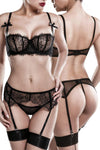 Grey Velvet Three-Part Erotic Set