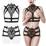 Grey Velvet Two-Part Harness Set | Angel Clothing