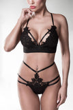 Grey Velvet Erotic Lingerie Set | Angel Clothing