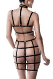 Grey Velvet 2-piece Harness Set (XS/S) | Angel Clothing