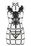 Grey Velvet 2-piece Harness Set (XS/S) | Angel Clothing