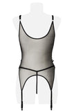 Grey Velvet 2-Piece Negligè Set | Angel Clothing