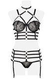 Grey Velvet 2-Piece Harness Set (XL/2XL) | Angel Clothing