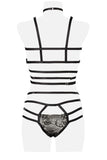 Grey Velvet 2-Piece Harness Set | Angel Clothing