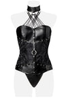 Grey Velvet Corsage with Brief | Angel Clothing