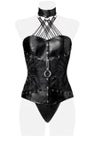 Grey Velvet Corsage with Brief | Angel Clothing