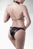 Grey Velvet Three-Part Erotic Set (XL/3XL) | Angel Clothing