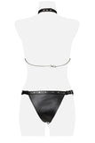 Grey Velvet Three-Part Erotic Set (XL/3XL) | Angel Clothing
