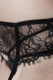 Grey Velvet Five-Part Lingerie Set | Angel Clothing