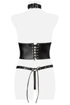 Grey Velvet Four-Part Corsage Set | Angel Clothing