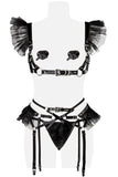 Grey Velvet Four-Part Erotic Set | Angel Clothing