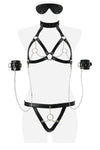 Grey Velvet Seven-Part Lingerie Set | Angel Clothing