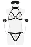 Grey Velvet Seven-Part Lingerie Set | Angel Clothing