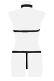 Grey Velvet Seven-Part Lingerie Set | Angel Clothing