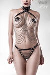 Grey Velvet Three-Part Chain Set | Angel Clothing