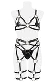 Grey Velvet Three-Part Erotic Set | Angel Clothing