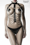 Grey Velvet Three-Part Harness Set | Angel Clothing