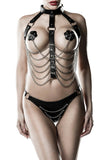 Grey Velvet Three-Part Harness Set | Angel Clothing