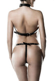 Grey Velvet Three-Part Harness Set | Angel Clothing