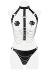 Grey Velvet Three-Part Harness Set | Angel Clothing