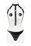 Grey Velvet Three-Part Harness Set | Angel Clothing