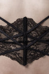 Grey Velvet Three-Part Lingerie Set | Angel Clothing
