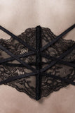 Grey Velvet Three-Part Lingerie Set | Angel Clothing