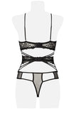 Grey Velvet Three-Part Lingerie Set | Angel Clothing