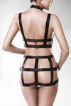 Grey Velvet Two-Part Harness Set | Angel Clothing
