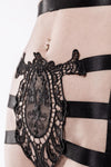Grey Velvet Two-Part Harness Set | Angel Clothing