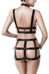 Grey Velvet Two-Part Harness Set | Angel Clothing