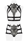 Grey Velvet Two-Part Harness Set | Angel Clothing